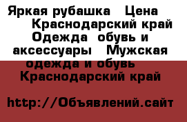 Яркая рубашка › Цена ­ 250 - Краснодарский край Одежда, обувь и аксессуары » Мужская одежда и обувь   . Краснодарский край